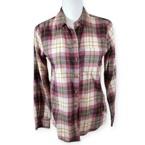 SO ROSE COLORED FLANNEL TOP SZ.S EUC. - Picture 1 of 4